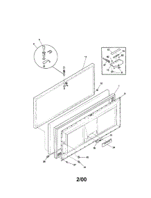 Door parts for Kenmore Freezer 253.18351004 (25318351004, 253 18351004) from AppliancePartsPros.com