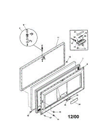 Door parts for Kenmore Freezer 253.18351005 (25318351005, 253 18351005) from AppliancePartsPros.com