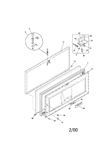 Door parts for Kenmore Freezer 253.19321002 (25319321002, 253 19321002) from AppliancePartsPros.com