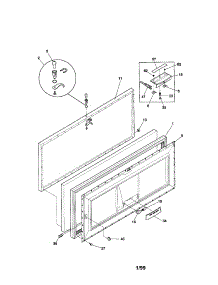 Door parts for Kenmore Freezer 253.19321990 (25319321990, 253 19321990) from AppliancePartsPros.com