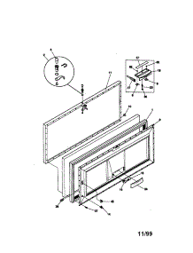 Door parts for Kenmore Freezer 253.19321991 (25319321991, 253 19321991) from AppliancePartsPros.com