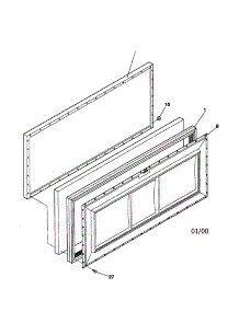 Door parts for Kenmore Freezer 253.19501991 (25319501991, 253 19501991) from AppliancePartsPros.com