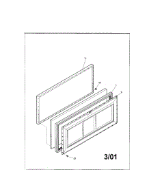 Door parts for Kenmore Freezer 253.19501992 (25319501992, 253 19501992) from AppliancePartsPros.com