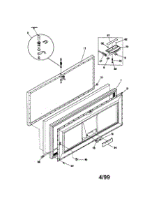 Door parts for Kenmore Freezer 253.19531990 (25319531990, 253 19531990) from AppliancePartsPros.com