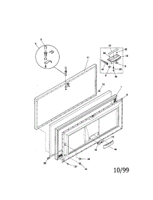 Door parts for Kenmore Freezer 253.19531991 (25319531991, 253 19531991) from AppliancePartsPros.com