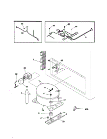 System parts for Kenmore Freezer 253.19531991 (25319531991, 253 19531991) from AppliancePartsPros.com