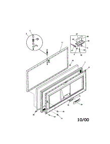 Door parts for Kenmore Freezer 253.19531994 (25319531994, 253 19531994) from AppliancePartsPros.com
