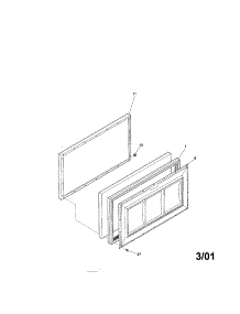 Door parts for Kenmore Freezer 253.19701991 (25319701991, 253 19701991) from AppliancePartsPros.com