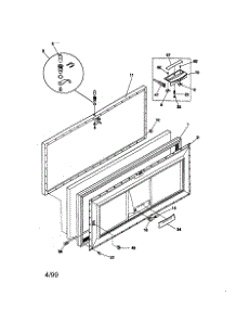 Door parts for Kenmore Freezer 253.19821990 (25319821990, 253 19821990) from AppliancePartsPros.com