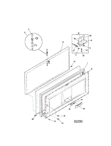 Door parts for Kenmore Freezer 253.19821992 (25319821992, 253 19821992) from AppliancePartsPros.com