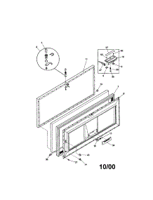 Door parts for Kenmore Freezer 253.19821995 (25319821995, 253 19821995) from AppliancePartsPros.com