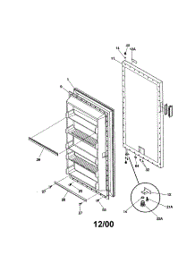Door parts for Kenmore Freezer 253.20211001 (25320211001, 253 20211001) from AppliancePartsPros.com