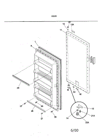 Door parts for Kenmore Freezer 253.20402000 (25320402000, 253 20402000) from AppliancePartsPros.com