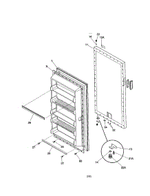 Door parts for Kenmore Freezer 253.20402003 (25320402003, 253 20402003) from AppliancePartsPros.com