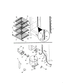 System parts for Kenmore Freezer 253.20402003 (25320402003, 253 20402003) from AppliancePartsPros.com