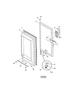 Door parts for Kenmore Freezer 253.20911001 (25320911001, 253 20911001) from AppliancePartsPros.com