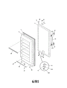 Door parts for Kenmore Freezer 253.21021100 (25321021100, 253 21021100) from AppliancePartsPros.com