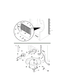 System parts for Kenmore Freezer 253.21021102 (25321021102, 253 21021102) from AppliancePartsPros.com