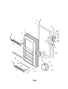 Door parts for Kenmore Freezer 253.21041101 (25321041101, 253 21041101) from AppliancePartsPros.com