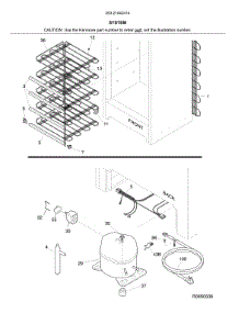 System parts for Kenmore Freezer 253.21042414 (25321042414, 253 21042414) from AppliancePartsPros.com