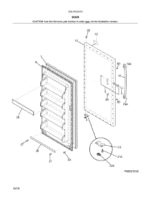 Door parts for Kenmore Freezer 253.21042414 (25321042414, 253 21042414) from AppliancePartsPros.com