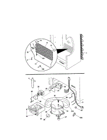 System parts for Kenmore Freezer 253.21082100 (25321082100, 253 21082100) from AppliancePartsPros.com