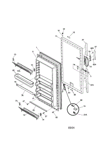 Door parts for Kenmore Freezer 253.21082100 (25321082100, 253 21082100) from AppliancePartsPros.com