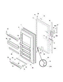 Door parts for Kenmore Freezer 253.21082106 (25321082106, 253 21082106) from AppliancePartsPros.com