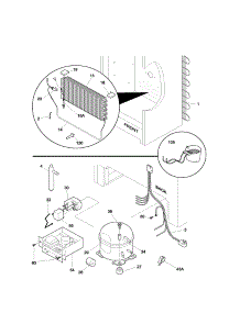 System parts for Kenmore Freezer 253.21082107 (25321082107, 253 21082107) from AppliancePartsPros.com