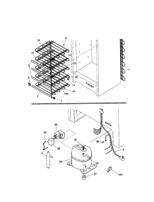 System parts for Kenmore Freezer 253.21111100 (25321111100, 253 21111100) from AppliancePartsPros.com
