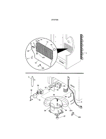 System parts for Kenmore Freezer 253.21411100 (25321411100, 253 21411100) from AppliancePartsPros.com