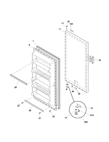 Door parts for Kenmore Freezer 253.21411104 (25321411104, 253 21411104) from AppliancePartsPros.com