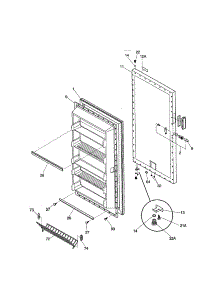 Door parts for Kenmore Freezer 253.21421100 (25321421100, 253 21421100) from AppliancePartsPros.com