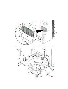 System parts for Kenmore Freezer 253.21421102 (25321421102, 253 21421102) from AppliancePartsPros.com