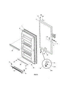 Door parts for Kenmore Freezer 253.21421103 (25321421103, 253 21421103) from AppliancePartsPros.com