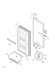 Door parts for Kenmore Freezer 253.21421104 (25321421104, 253 21421104) from AppliancePartsPros.com