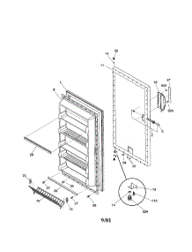 Door parts for Kenmore Freezer 253.21711101 (25321711101, 253 21711101) from AppliancePartsPros.com
