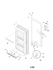 Door parts for Kenmore Freezer 253.21711103 (25321711103, 253 21711103) from AppliancePartsPros.com