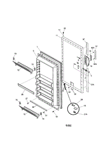 Door parts for Kenmore Freezer 253.21741101 (25321741101, 253 21741101) from AppliancePartsPros.com