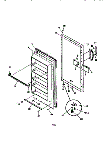 Door parts for Kenmore Freezer 253.9264111 (2539264111, 253 9264111) from AppliancePartsPros.com