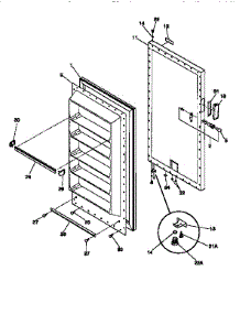 Door parts for Kenmore Freezer 253.9264210 (2539264210, 253 9264210) from AppliancePartsPros.com