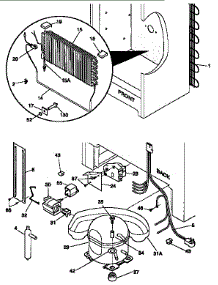 System parts for Kenmore Freezer 253.9264210 (2539264210, 253 9264210) from AppliancePartsPros.com