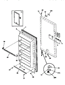 Door parts for Kenmore Freezer 253.9264211 (2539264211, 253 9264211) from AppliancePartsPros.com