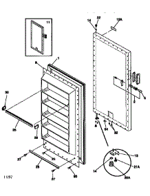 Door parts for Kenmore Freezer 253.9264212 (2539264212, 253 9264212) from AppliancePartsPros.com