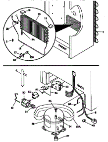 System parts for Kenmore Freezer 253.9264212 (2539264212, 253 9264212) from AppliancePartsPros.com