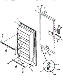 Door parts for Kenmore Freezer 253.9266210 (2539266210, 253 9266210) from AppliancePartsPros.com