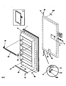 Door parts for Kenmore Freezer 253.9266212 (2539266212, 253 9266212) from AppliancePartsPros.com