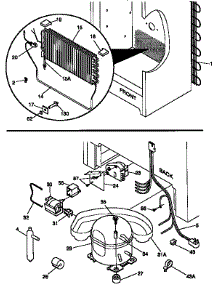 System parts for Kenmore Freezer 253.9266212 (2539266212, 253 9266212) from AppliancePartsPros.com