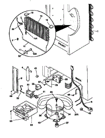 System parts for Kenmore Freezer 253.9266410 (2539266410, 253 9266410) from AppliancePartsPros.com