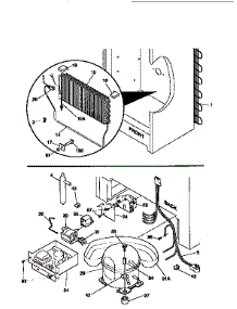 System parts for Kenmore Freezer 253.9266411 (2539266411, 253 9266411) from AppliancePartsPros.com